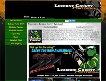 Tablet Screenshot of luzernecountypaintball.com